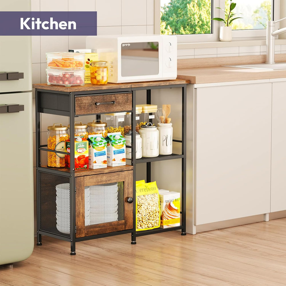 SWTYMIKI Coffee Bar Cabinet for Home - Farmhouse Coffee Stand Station Multi-P...