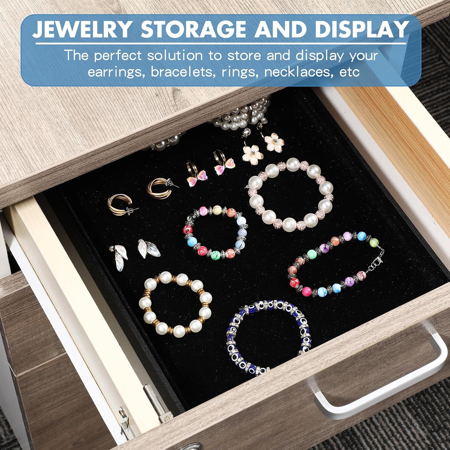 Quelay Stackable Jewelry Tray Jewelry Organizer Tray Showcase Display Empty Plate Bracelet Ring Earring Organizer