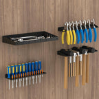 Wall Mount Screwdriver Organizer, Plier Organizer, Hammer Rack, Hand Tool Organizer and Storage Rack Wall Mount for Workshop Shed Garage Workbench Home, 4 pack