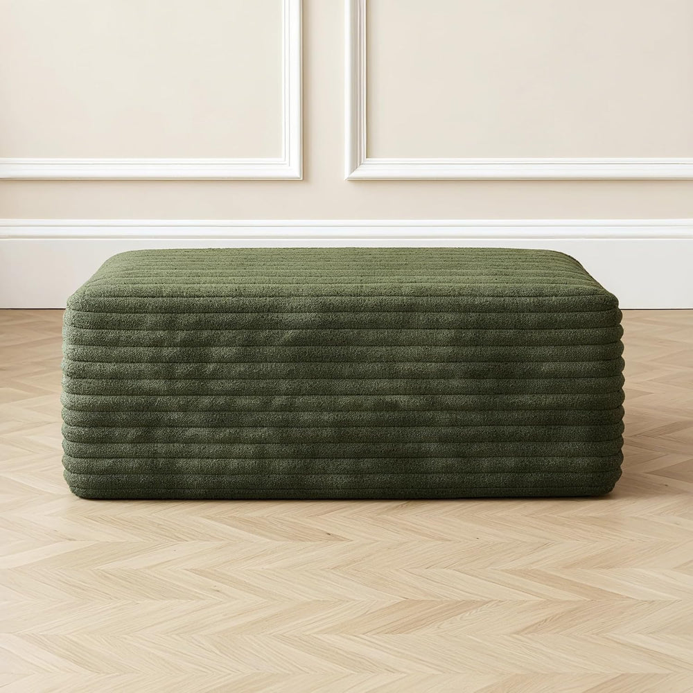 37.4 Inch Oversized Ottoman for Couch, Corduroy Upholstered Footrest with Com...