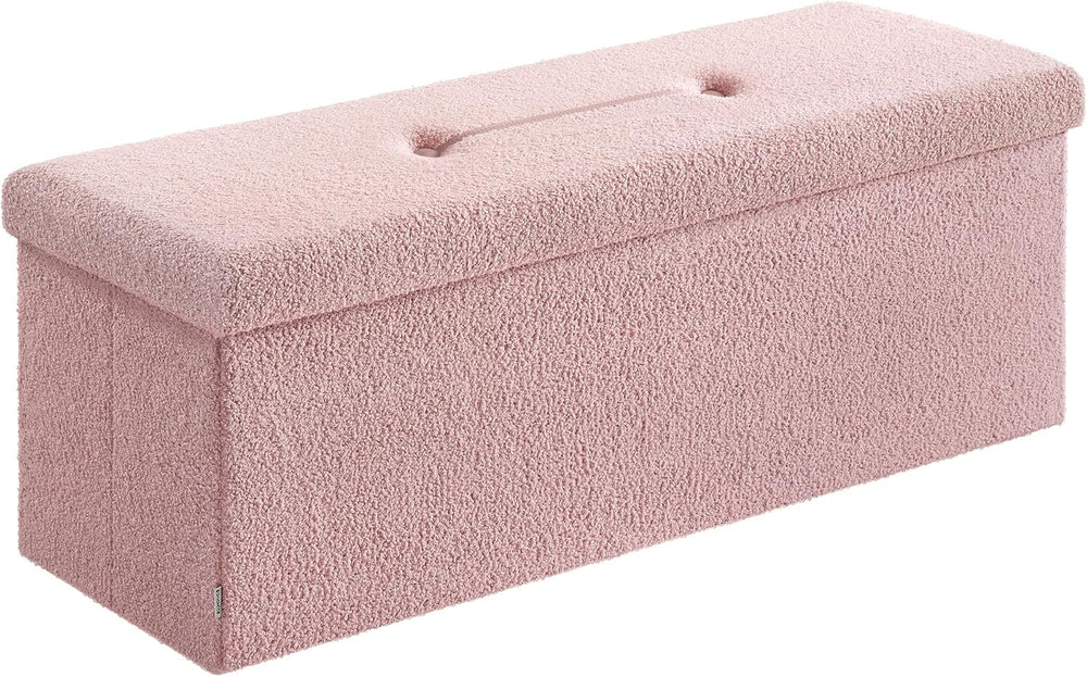 SONGMICS Large Folding Storage Ottoman Bench, 15 x 43 x 15 Inches | Foot Rest...