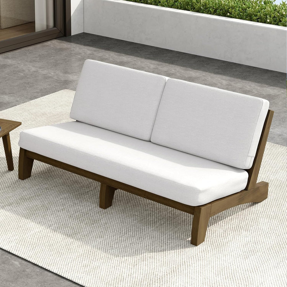 Outdoor Furniture Patio Couch, Weather Resistant 3-Seater Patio Sofa with Rem...