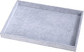 Mornajina 13.8" x 9.5" Velvet Jewelry Tray Jewelry Display Tray, Stackable Empty Plate Trays for Earrings Necklaces Bracelet Rings Display Showcase - Grey