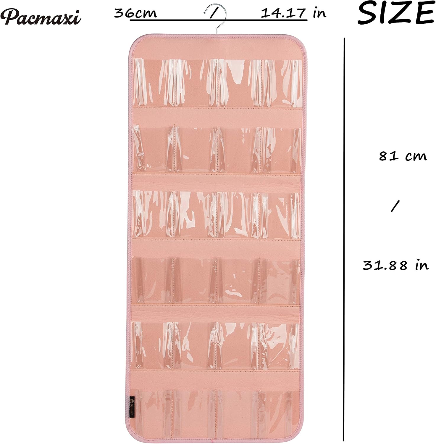 PACMAXI Over The Door Shoes Organizer for 12 Pairs of Baby Shoes Boys Girl | Hanging Baby Sole Shoe Organizer with Hanger Wall Hanging Toddler Holder(Felt Material-Pink)