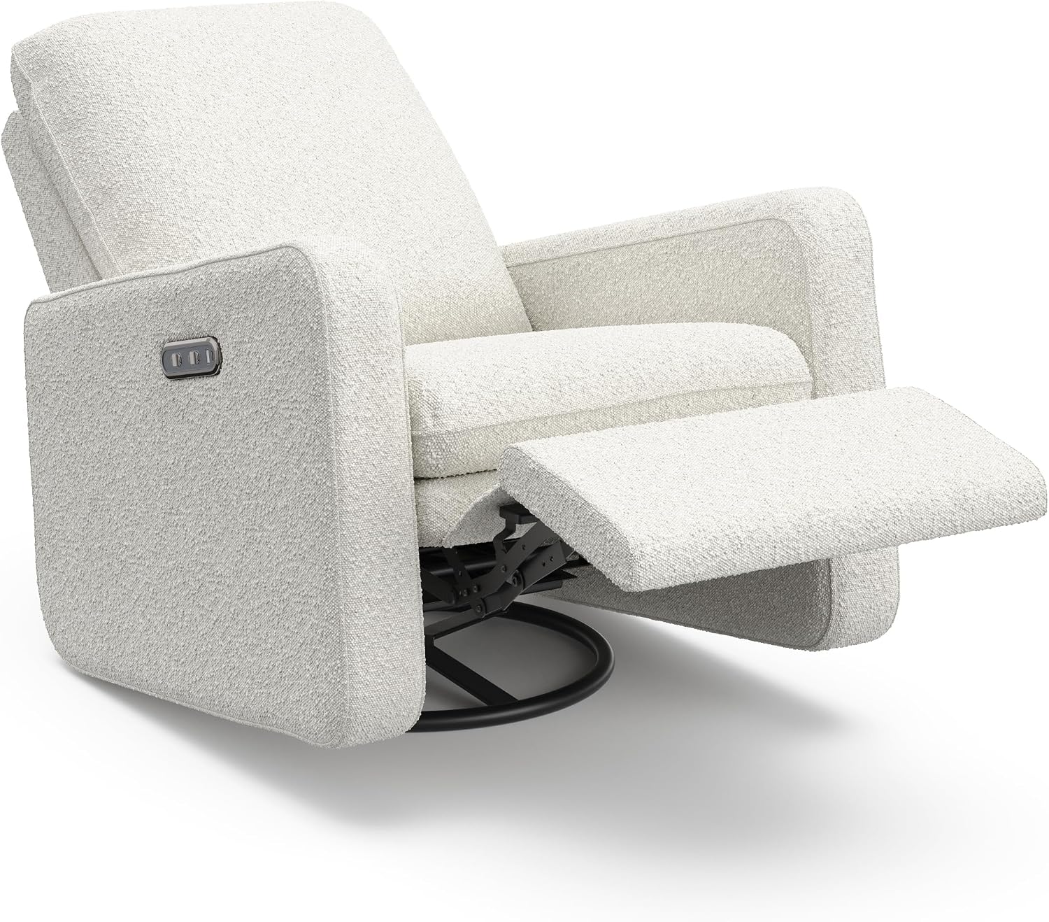 Graco Teddi Nursery Power Recliner Swivel Glider, Ivory Boucle | Electronic Power Recline, OEKO-TEX 100 Certified, USB-A & USB-C Charger, Premium Cushioning & Comfort, Glider Rocking Chair
