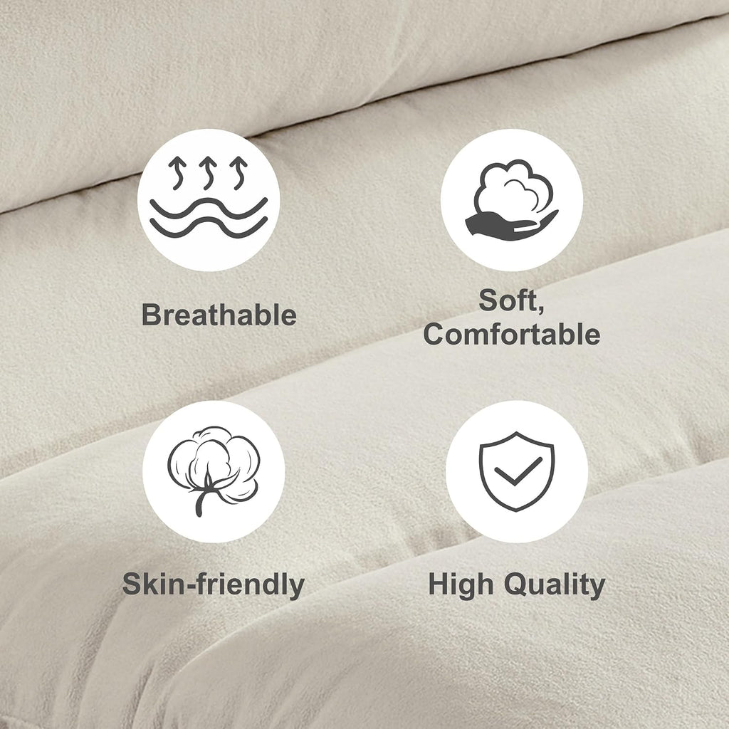 Dineli Bean Bag Chairs for Adults, Beanbag Chair Lounge Sofa Comfy Reading Chair for Bedroom & Living Room, Memory Foam Lazy Floor Couch, White