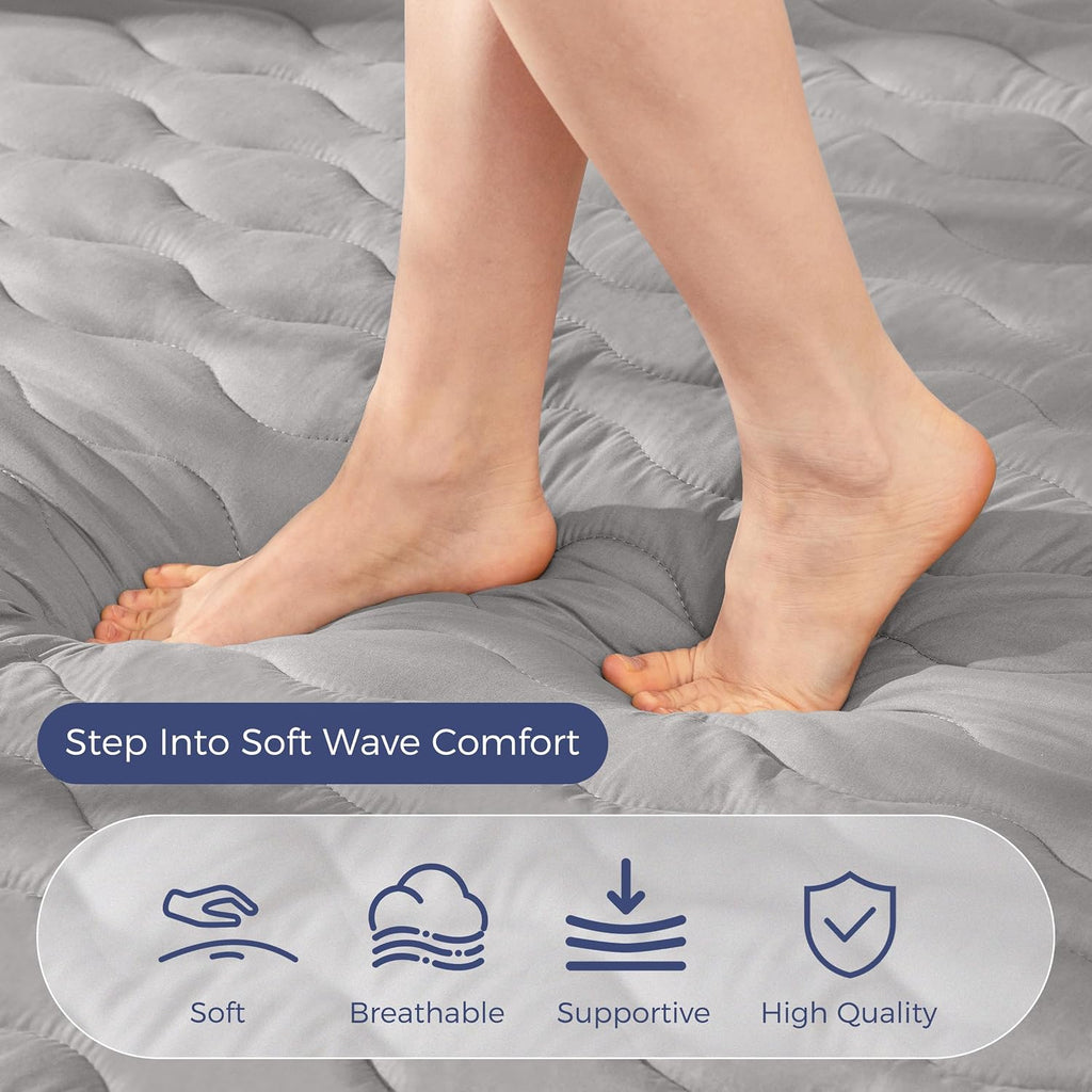 MAXYOYO Japanese Floor Futon Mattress Twin Size, 3" Thicken Tatami Sleeping Pad Foldable Roll Up Mattress, Portable Floor Mattress Pad for Adults, Guest Room, Camping, Grey