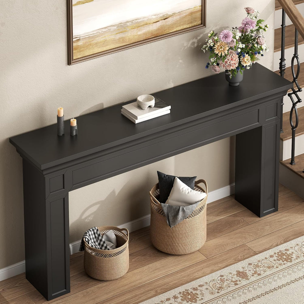 Loomie 63" Long Console Tables for Entryway, Modern Rectangular Sofa Tab...