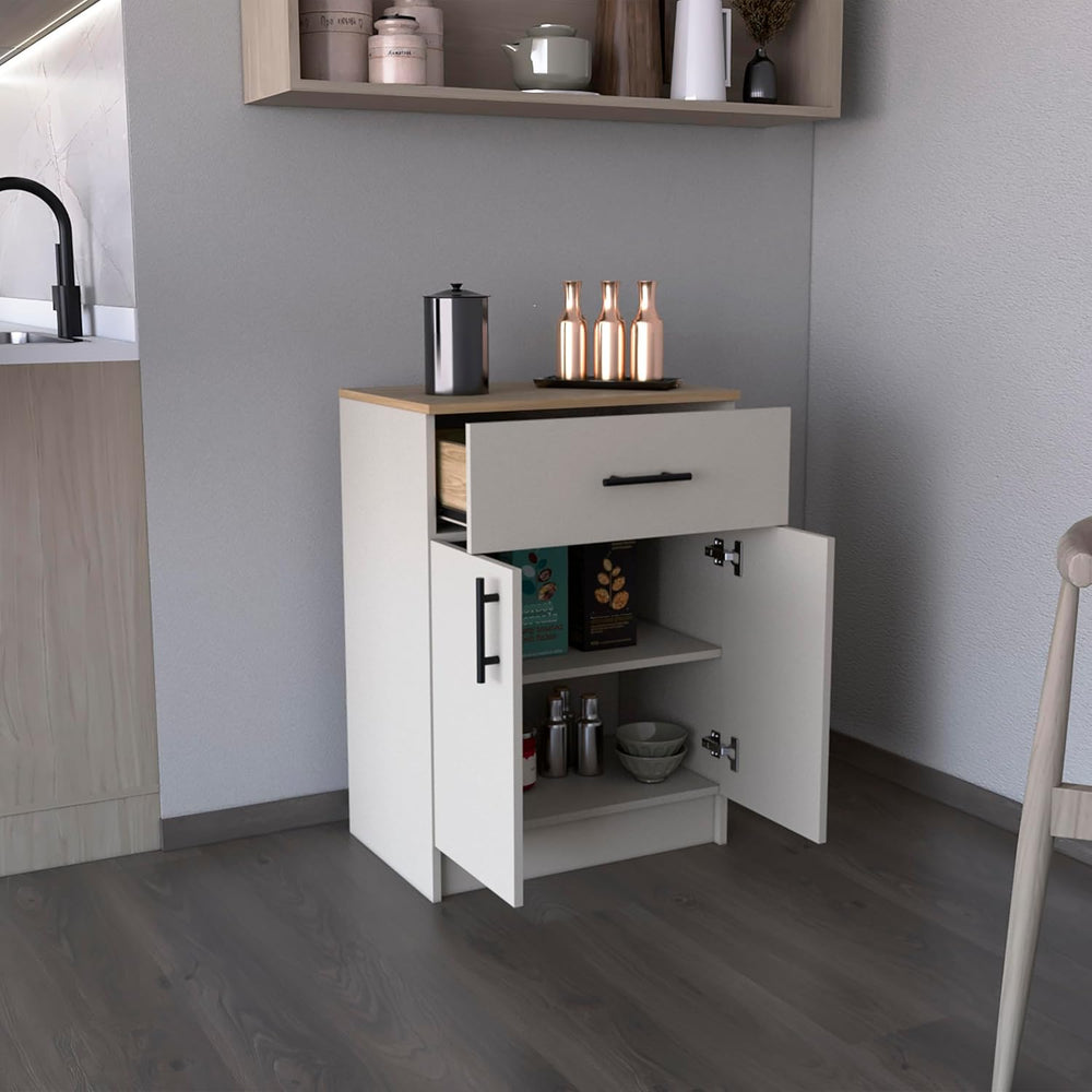 Kitchen Pantry Organizer Cabinet, Wooden Cupboard Credenza Bufffet Cabinet wi...