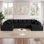 131'' Large Sectional Couches with Chaise, U Shaped Cloud Sofa 1pcs | No Assembly Required Deep Seat Modular Cloud Sofa for Living Room, Comfort-Height Seating, Deep Seat, Wide Armrest