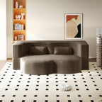 2 in 1 Convertible Folding Sofa Bed, Corduroy Boneless Couch Bed, Loveseat | Modern Corduroy Fabric Futon Sleeper Love Seat Couch Twin Size for Living Room, Office, Guest Use, Apartment, With Pillow
