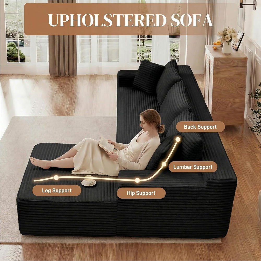 95" L Shaped Cloud Sectional Couches for Living Room, Modern Comfy Modul...