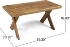 Christopher Knight Home Irene Outdoor Acacia Wood Coffee Table, Sandblast Teak Finish