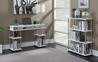 Convenience Concepts Designs2Go No Tools Student Desk 47.25" - Contemporary Office, Dorm Room Desk and Vanity with Storage Shelves, White