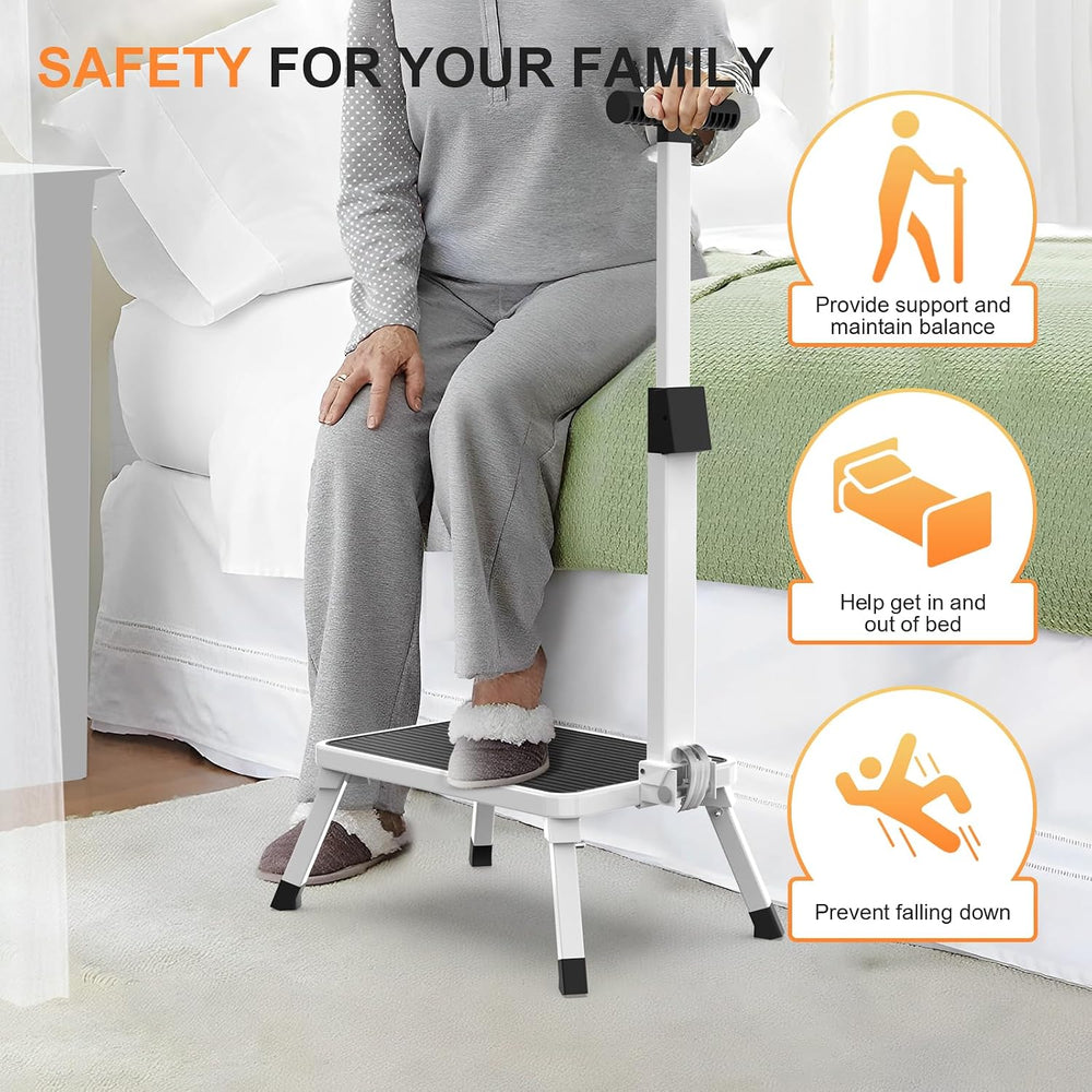 Step Stools for Adults, Foldable Step Stool with Handle for Elderly Seniors S...