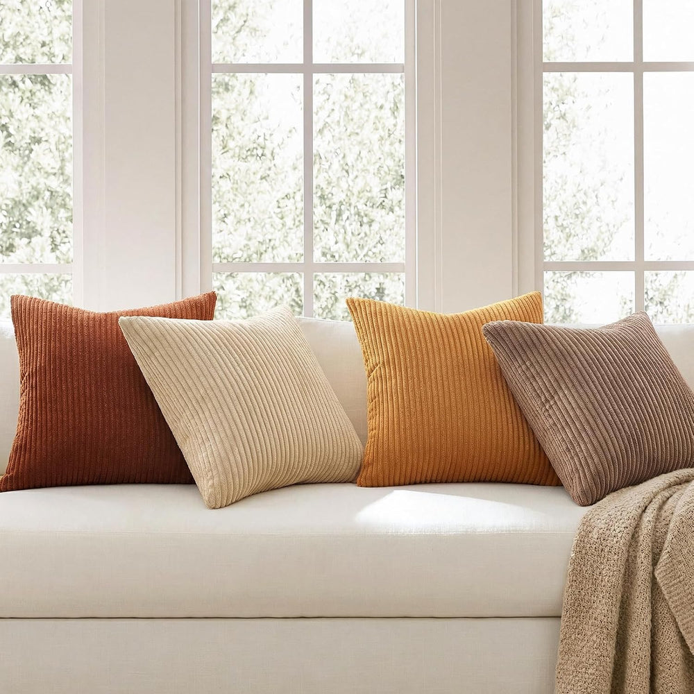 Topfinel Yellow Brown Gradient Rustic Pillow Case Boho Throw Pillow Covers 22...