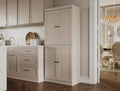 Palace Imports Solid Wood Kitchen Pantry Cabinet - 71.5" Tall x 32" Wide - Wooden Storage Cabinet with 4 Shaker Doors, 2 Drawers & 4 Adjustable Shelves, Beige, 100% Eco-Friendly Wood, Made in Brazil