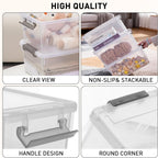 Citylife 17 QT Plastic Storage Bins with Lids Latching Stackable Storage Containers for Organizing Large Clear Storage Box for Garage, Craft, Toys, Closet, Home, 1 Pack