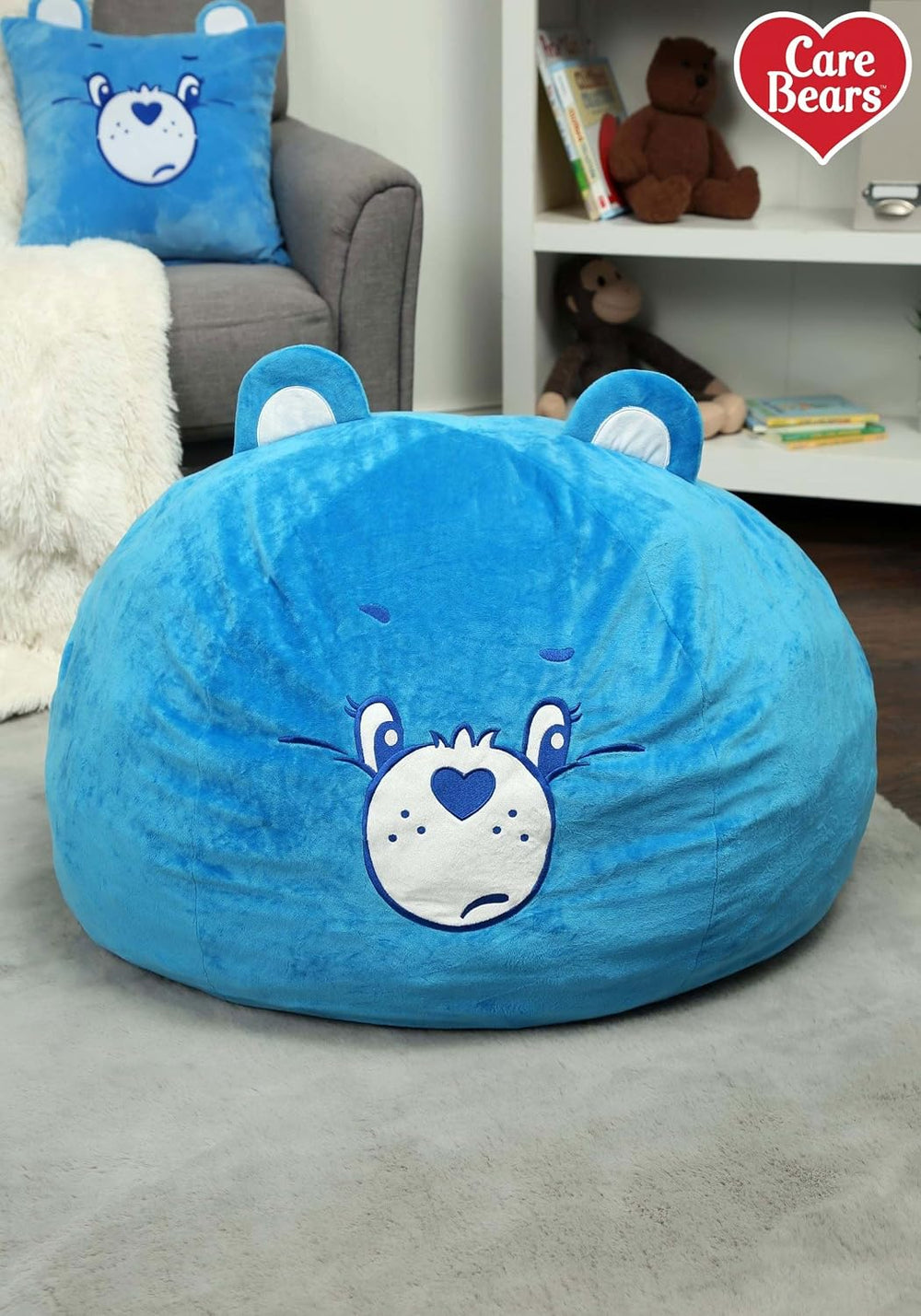 Fun Costumes Care Bears Grumpy Bear Plush Pouf Decoration, Super Soft Cushion...