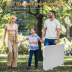 Elevon Folding Table, 6 Feet Heavy Duty Fold-in-Half Utility Table Indoor Outdoor for Camping, Picnic, Party