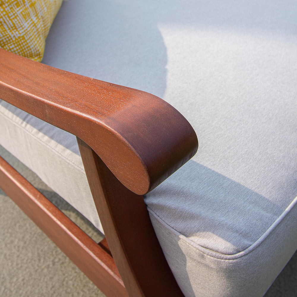 Cambridge Casual Solid Wood Como Daybed, 3-Seater Patio Sofa Bed with Removab...