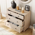 WAMPAT Farmhouse TV Stand for 100 Inch TV, TV Console Table with 5 Drawers, Entertainment Center for 75/80/85/90 Inch TV, Kitchen Sideboard Buffet Cabinet for Dining Room & Living Room, Light Beige