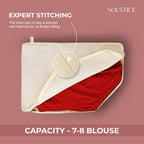 SOLSTICE 3 Pack Cotton Canvas Blouse Organizer for Wardrobe, 38 x 25 x 17 cm