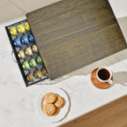 for Vertuo Coffee Capsule Storage Drawer Compatible with Nespresso Vertuoline Pods Holder Metal and Wood Top Organizer (can hold 50 Pods)