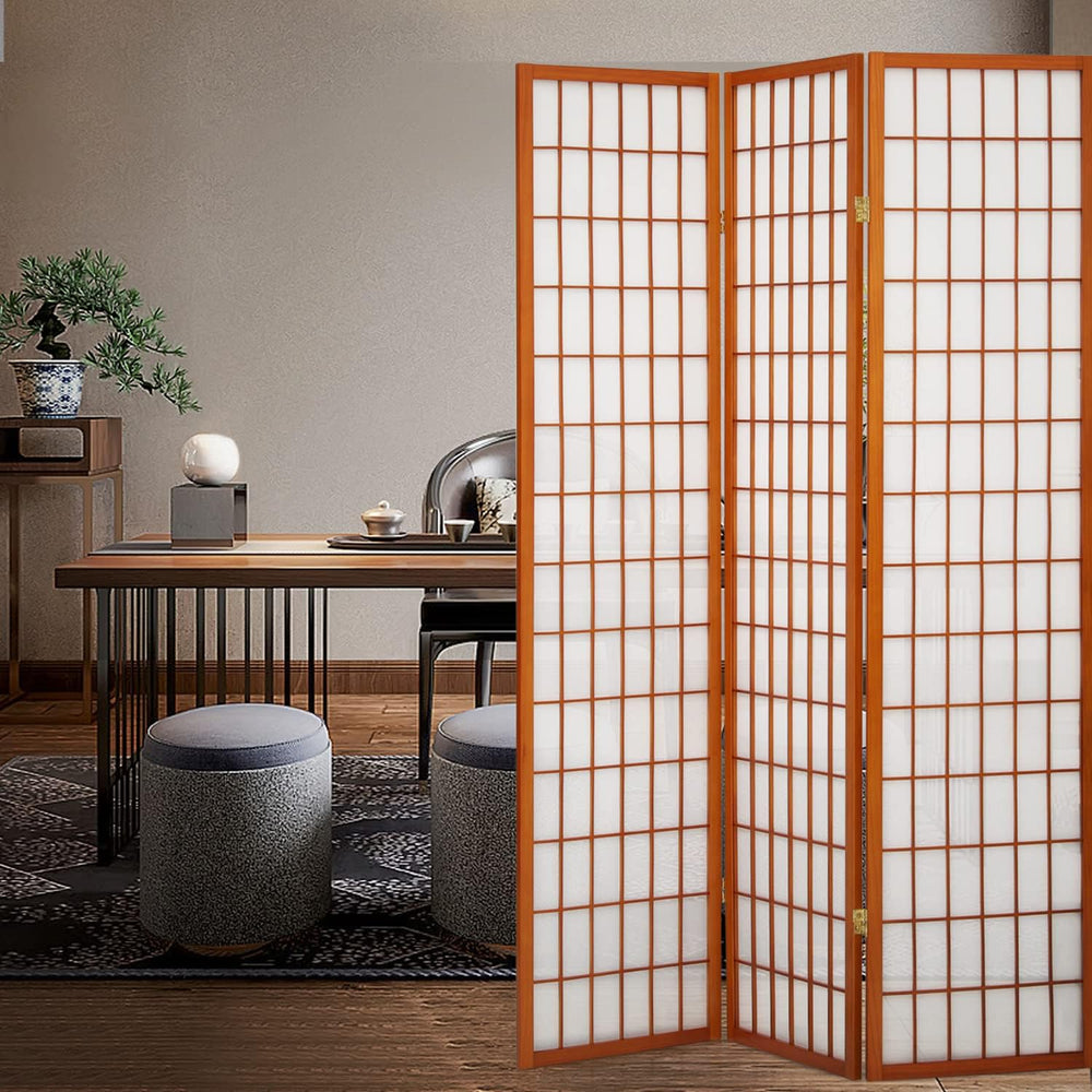 Magshion 5.9ft Folding Screen Room Divider Oriental Furniture 3-Panel Shoji R...
