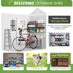 6x4 FT Outdoor Storage Shed, Waterproof Resin Shed with Floor & Lockable Door & Window & Vents, Plastic Tool Shed for Backyard, Patio, Poolside, All Weather Use,Dove Grey