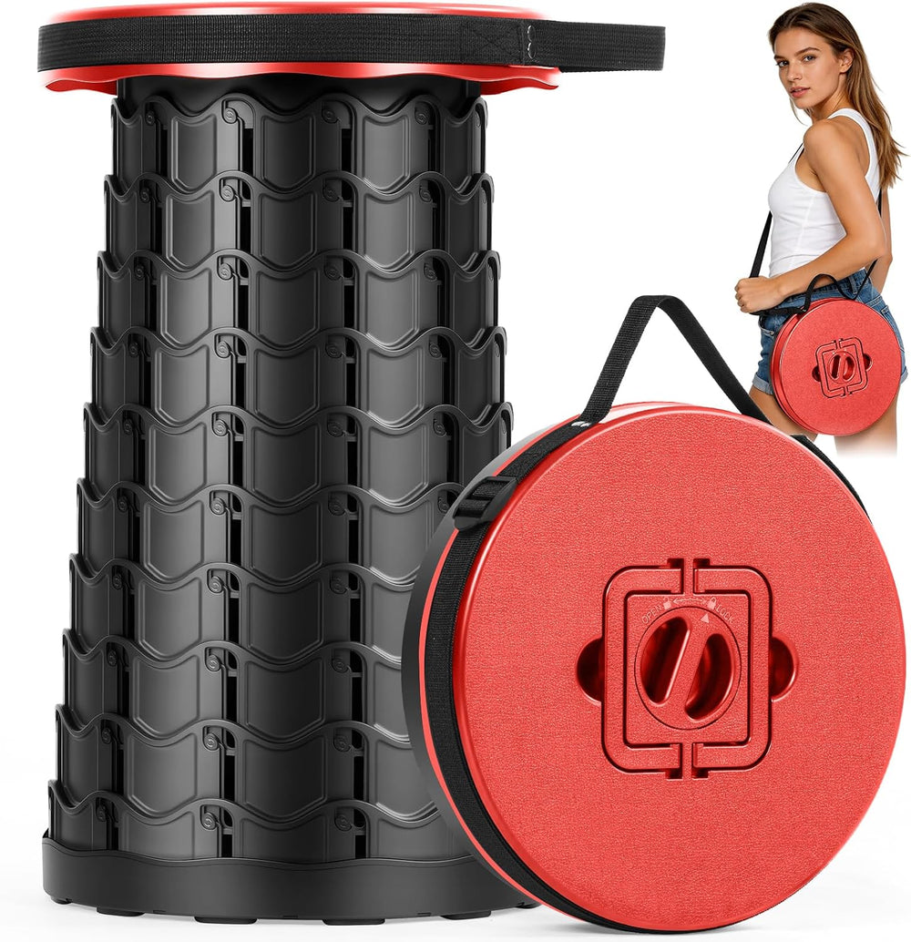 Upgraded XXL Collapsible Stool - Folding Stool Max 1000lb Capacity,Portable C...