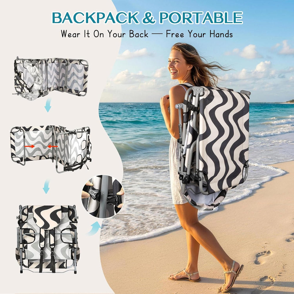 Tanning Chair with Face Hole for Adults, Outdoor Folding Lounge Chair with Ca...
