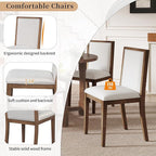 Merax 5-Piece Extendable Dining Table and 4 Upholstered Chairs, Round Oval Dining Table Set for 4, Wood MDF Kitchen Table Set with Removable Leaf for Dining Room, 42" to 58" (Brown)