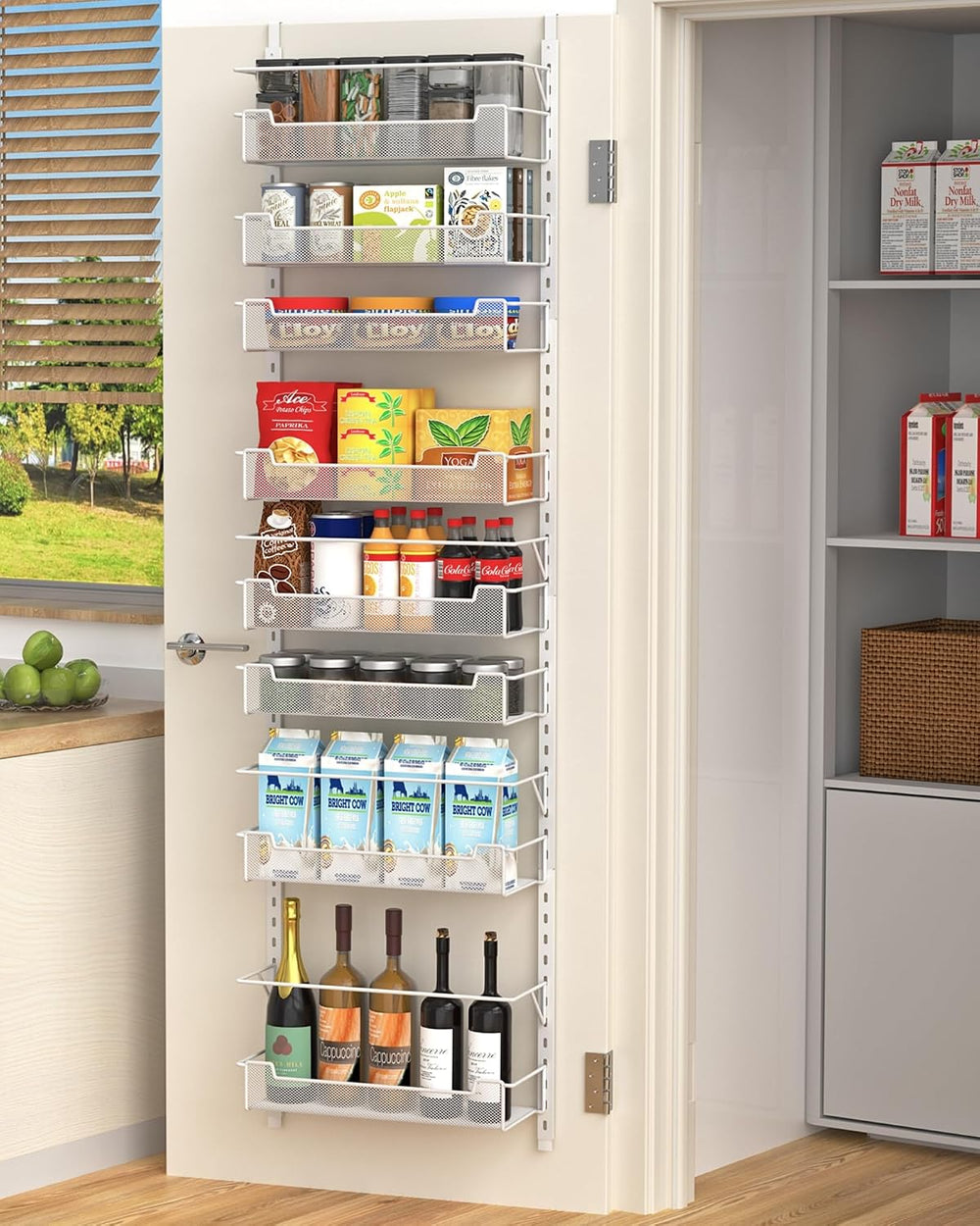 VyGrow Over the Door Pantry Organizer, 8-Tier Over the Door Organizer with Ad...