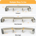 Simple Houseware Desk Dual Monitor Stand Riser with Drawer, Maple