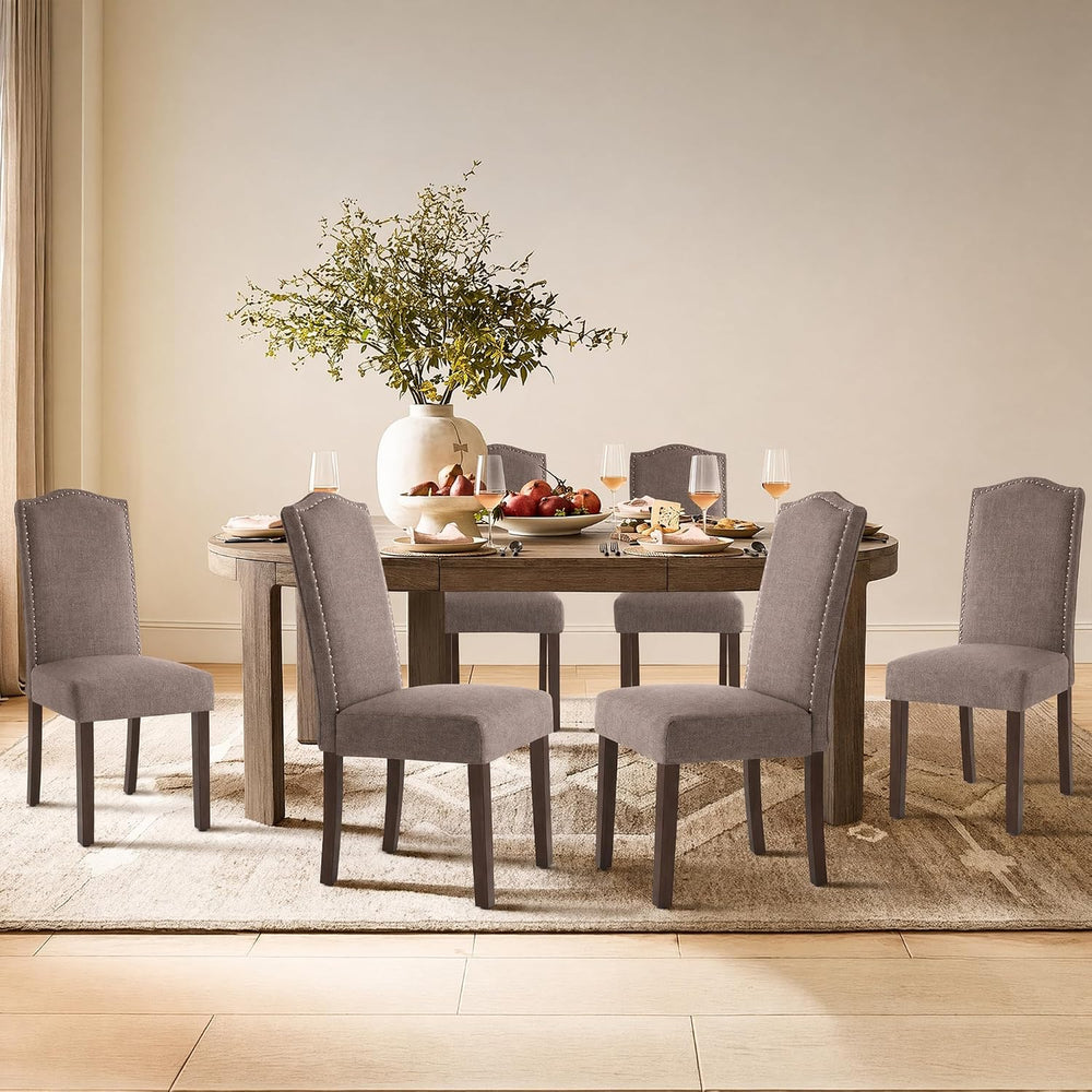 Upholstered Dining Chair Modern Stylish Kitchen Diner Fabric Set of 4