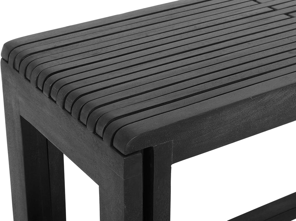 Jofran Global Archive Bradford Extendable Solid Mango Wood Bench, Mid-Century...