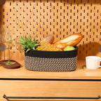 Small Storage Baskets for Organizing | Closet Organizer Bins | Shelf Toy Basket | Woven Rope Baskets | Cube Decorative Box | Shallow Basket | 11.5x7.5x4.7” | 4 Packs Black Brown