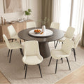 Miereirl Dining Chairs Set of 8, Modern Upholstered Dining Chairs, Kitchen Chairs with Cushioned Seat and Back, Armless Side Chairs with Metal Legs for Dining Room Kitchen
