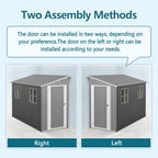 4' x 10' Outdoor Storage Shed with Double Windows,Metal Garden Shed Lockable Doors,Waterproof Shed Outside Storage Clearance for Backyard Patio