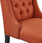 Modway Baronet Button-Tufted Fabric Parsons Dining Chair in Orange