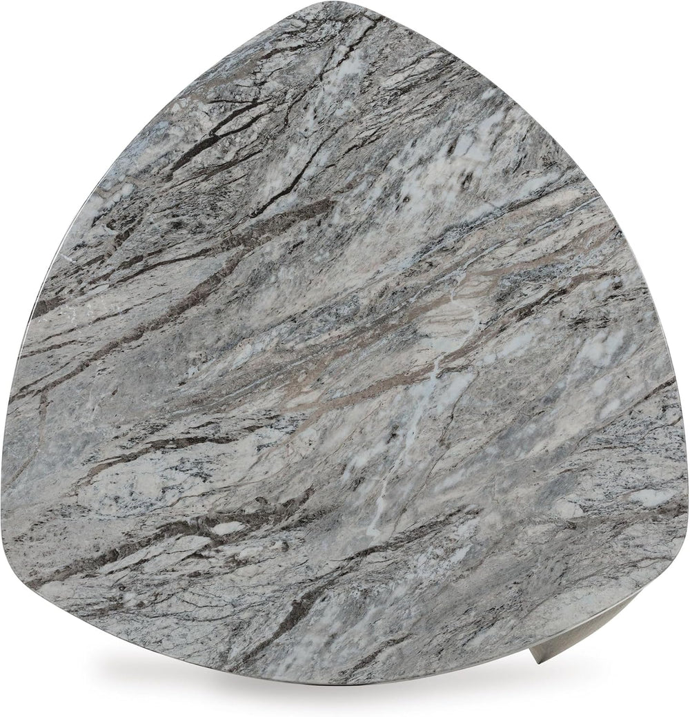Signature Design by Ashley Surmour Contemporary End Table with Faux Marble To...