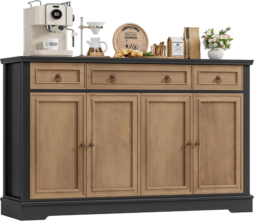 FINETONES Buffet Cabinet with Storage, 52.7" Large Sideboard Buffet Tabl...