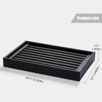 Velvet 7 Slots Ring Earrings Trays Showcase Display Jewelry Organizer (PU Leather)