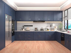 Kitchen Base Cabinets with Drawers, 21" Wide 24 Inch Deep Storage Cabinet with Shaker Doors & Shelves, Modern Solid Wood Furniture, Easy to Assembly for Pantry, Laundry Room, Coffee Bar -Blue