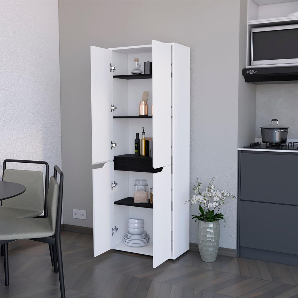 White 5 Shelf Kitchen Pantry