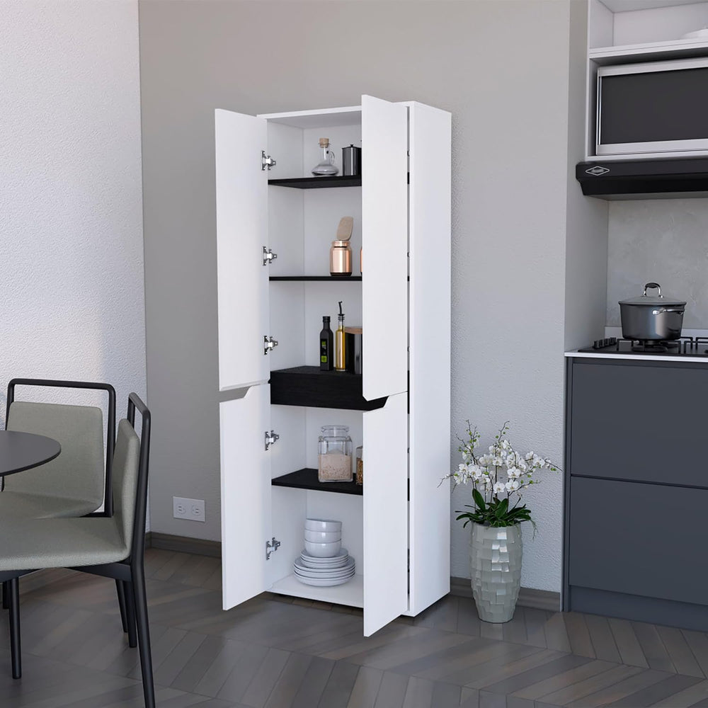 White 5 Shelf Kitchen Pantry