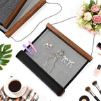 2 Pcs Earring Storage Rack Wall Mounted, Display Hanging Jewelry Storage Rack with 40 S-Shaped Black Hooks for Stud Earrings and Necklace Holders, Gift for Women