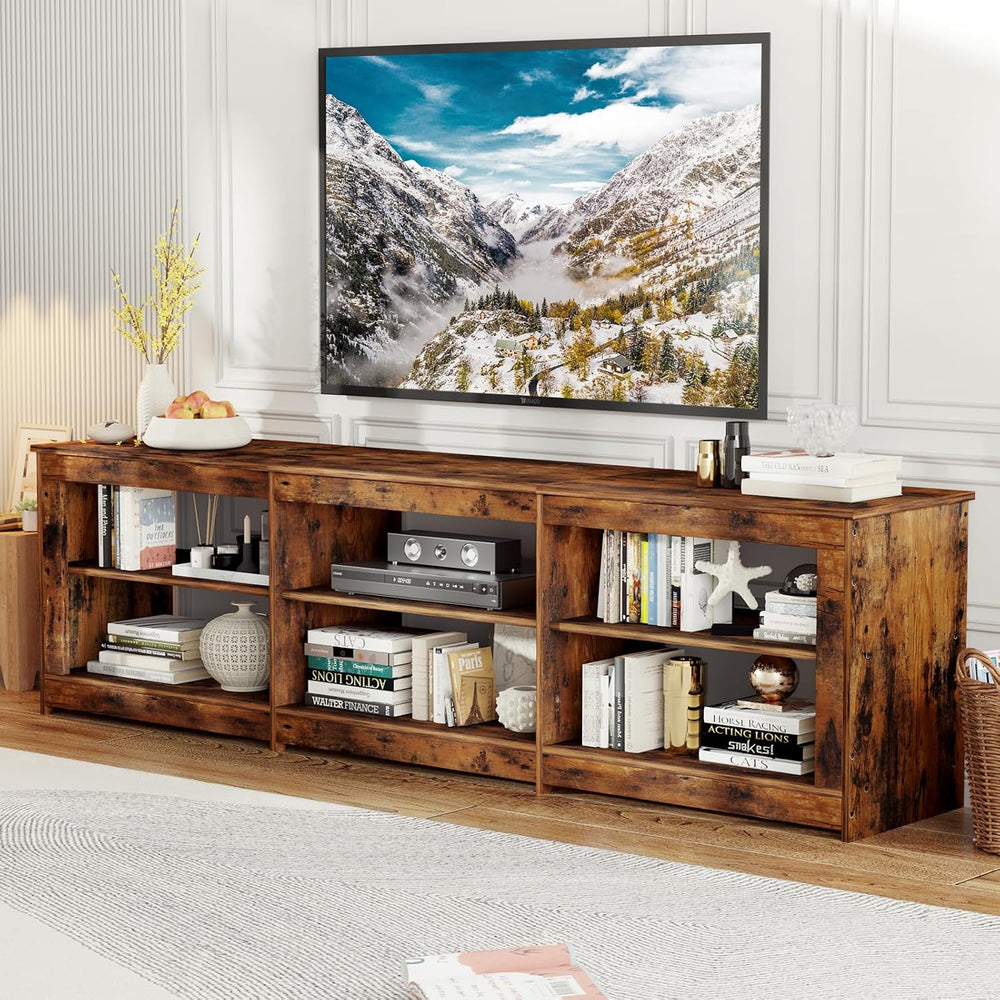 VOWNER TV Stand with Power Outlet for TVs up to 75 inch, Television Stands wi...