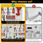 Ultrawall 2 Pcs Metal Pegboard Wall Panels, Peg Boards for Garage Tool Storage